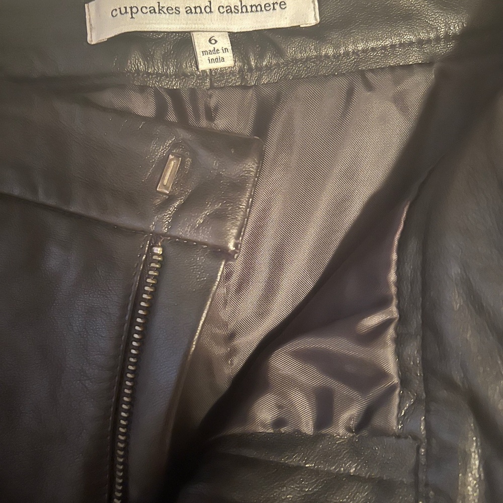 Leather shorts